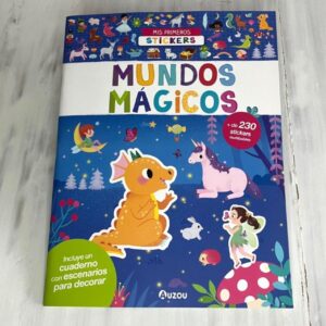 Portada Libro: "Mis primeros Stickers: Mundos Mágicos!