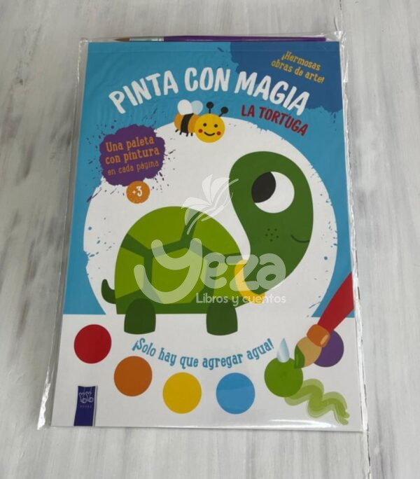 Portada libro: "Pinta con magia: La tortuga"